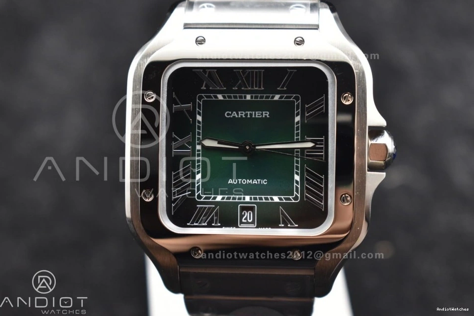 Dial 1:1 Youthful Edition Cartier 1057 de Bracelet BVF Green SmartLinks on 40mm MIYOTA SS Best Santos 1215